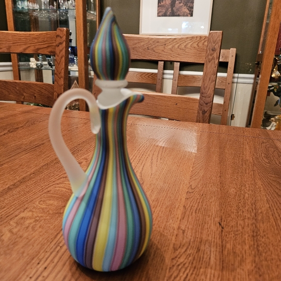 MURANO Hand Blown Glass Cruet by Fratelli Toso - Art - Picture 4 of 13